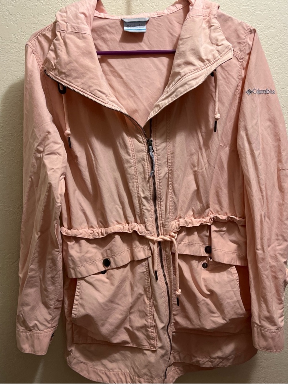 Columbia Light Pink Utility Jacket with Hood